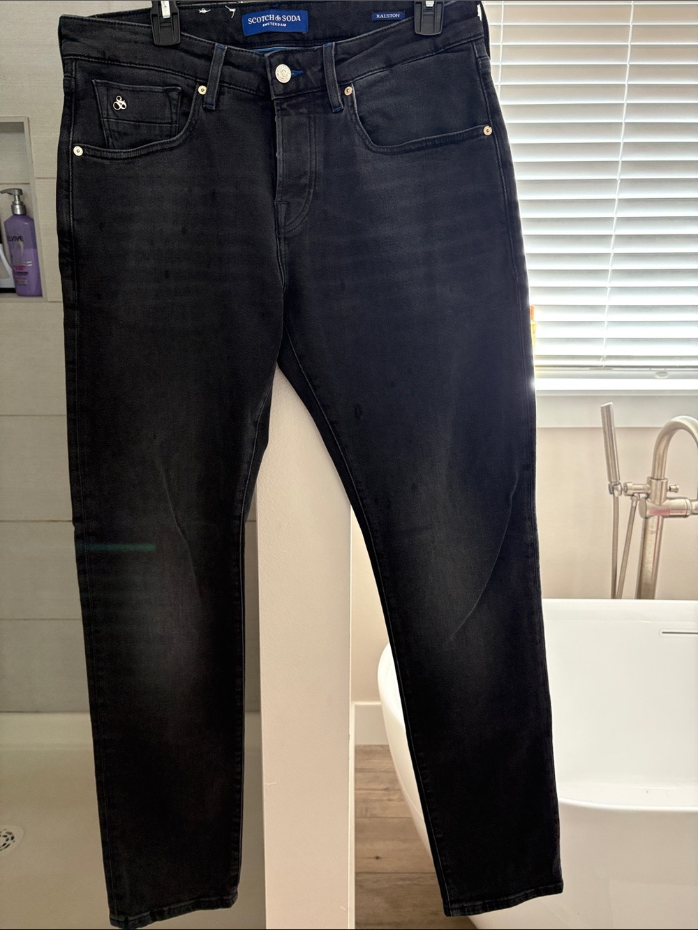 Scotch & Soda Men’s Black Slim Straight Jeans
